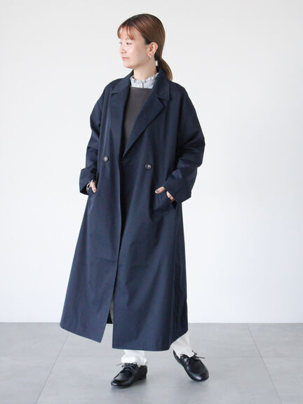 【撥水/防花粉】ツイルロングコート《2025spring catalog item》（ベージュ/カーキ/ネイビー）｜Lugnoncure（ルノンキュール）通販