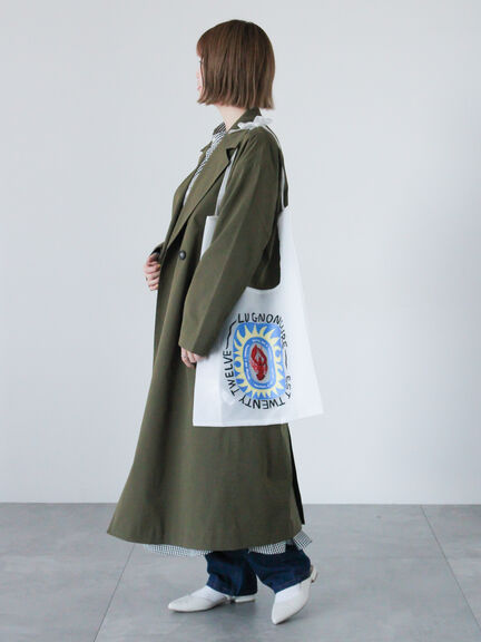 【撥水/防花粉】ツイルロングコート《2025spring catalog item》（ベージュ/カーキ/ネイビー）｜Lugnoncure（ルノンキュール）通販