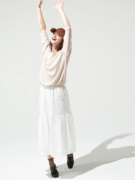 サテンキャップ《2025spring catalog item》（オフホワイト/オレンジ/ネイビー）｜Lugnoncure（ルノンキュール）通販