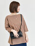 2wayボーダートップス《2025spring catalog item》（ブラウン）｜Lugnoncure（ルノンキュール）通販