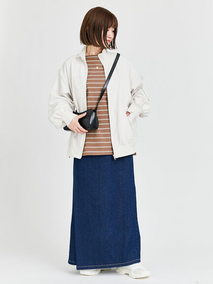 2wayボーダートップス《2025spring catalog item》（オフホワイト/ブラウン/ネイビー）｜Lugnoncure（ルノンキュール）通販