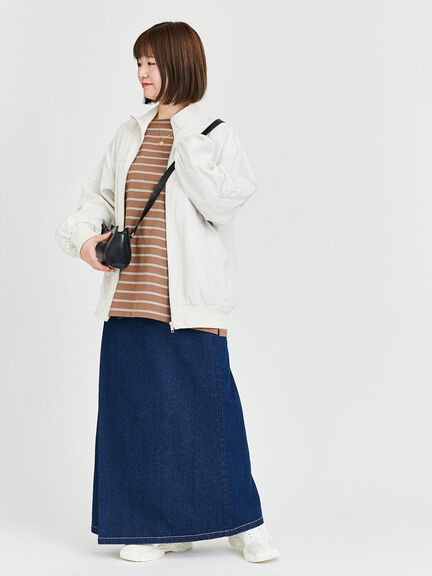 2wayボーダートップス《2025spring catalog item》（オフホワイト/ブラウン/ネイビー）｜Lugnoncure（ルノンキュール）通販