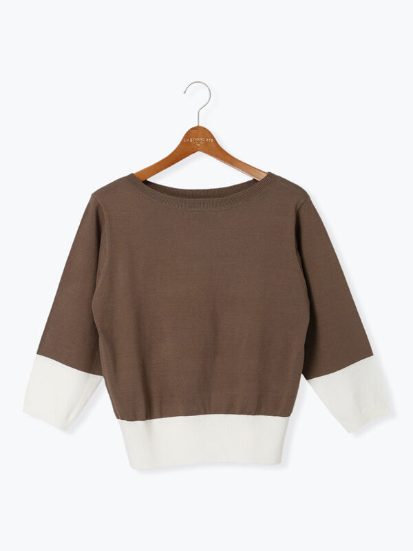 セール】 配色ニットプルオーバー《2025spring catalog item
