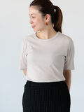 【抗菌防臭】クルーネックリブTシャツ（ベージュ）｜Lugnoncure（ルノンキュール）通販