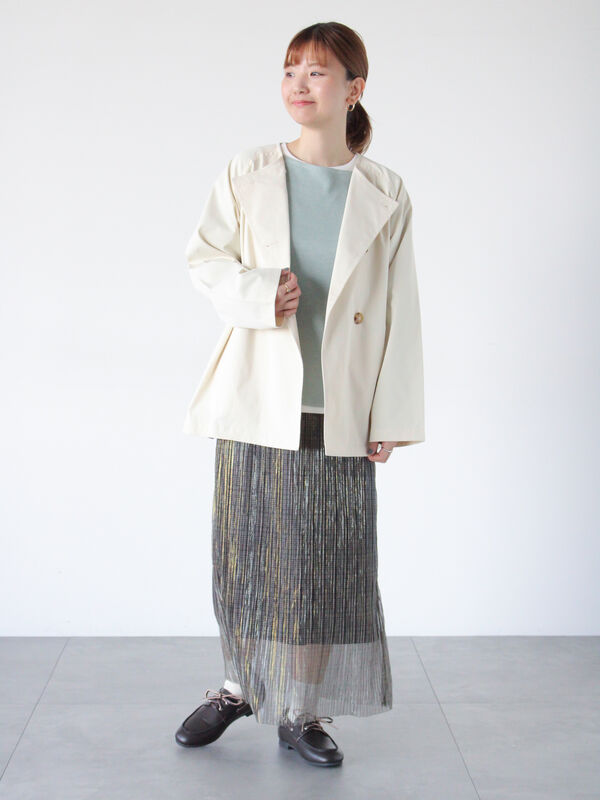 lemaire風デザイン薄いベージュ プリーツスカート lemaire風デザイン薄いベージュ プリーツスカート - メルカリ