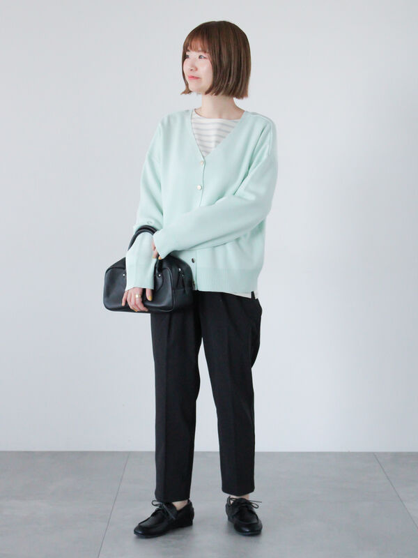 セール】 ストレッチテーパードパンツ（オフホワイト/ブラック