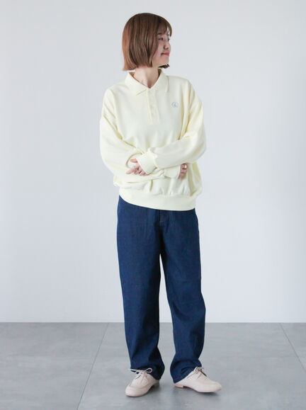 ポロ裏毛プルオーバー《2025spring catalog item》（ホワイト/イエロー/ネイビー）｜Lugnoncure（ルノンキュール）通販