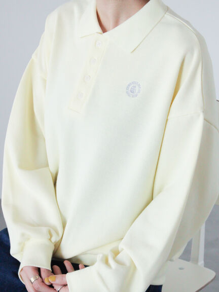 ポロ裏毛プルオーバー《2025spring catalog item》（ホワイト/イエロー/ネイビー）｜Lugnoncure（ルノンキュール）通販