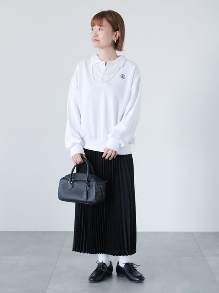 ポロ裏毛プルオーバー《2025spring catalog item》（ホワイト/イエロー/ネイビー）｜Lugnoncure（ルノンキュール）通販