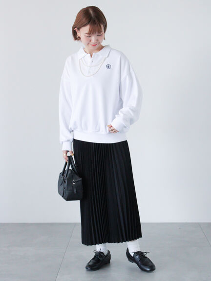 ポロ裏毛プルオーバー《2025spring catalog item》（ホワイト/イエロー/ネイビー）｜Lugnoncure（ルノンキュール）通販