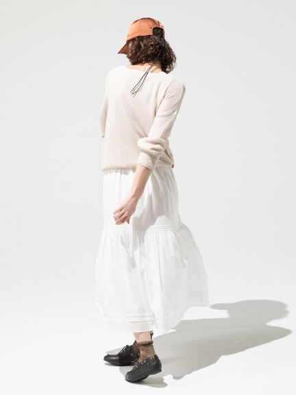 裾ドロストボートネックニット《2025spring catalog item》（グレー/ベージュ/ブルー）｜Lugnoncure（ルノンキュール）通販
