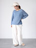 裾ドロストボートネックニット《2025spring catalog item》（グレー/ベージュ/ブルー）｜Lugnoncure（ルノンキュール）通販