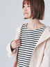 ボーダー長袖カットソー《2025spring catalog item》（オフホワイト）｜Lugnoncure（ルノンキュール）通販