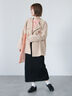 ボーダー長袖カットソー《2025spring catalog item》（オフホワイト/グレー/ベージュ/オレンジ）｜Lugnoncure（ルノンキュール）通販