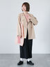 ボーダー長袖カットソー《2025spring catalog item》（オフホワイト/グレー/ベージュ/オレンジ）｜Lugnoncure（ルノンキュール）通販