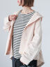 ボーダー長袖カットソー《2025spring catalog item》（オフホワイト/グレー/ベージュ/オレンジ）｜Lugnoncure（ルノンキュール）通販