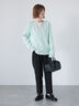 ボーダー長袖カットソー《2025spring catalog item》（オフホワイト/グレー/ベージュ/オレンジ）｜Lugnoncure（ルノンキュール）通販