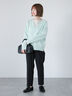 ボーダー長袖カットソー《2025spring catalog item》（オフホワイト/グレー/ベージュ/オレンジ）｜Lugnoncure（ルノンキュール）通販
