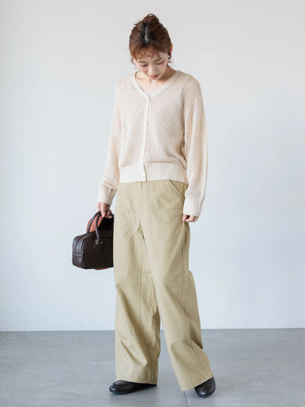 ワークストレートパンツ《2025spring catalog item》（オフホワイト/ベージュ/ネイビー）｜Lugnoncure（ルノンキュール）通販