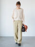 ワークストレートパンツ《2025spring catalog item》（オフホワイト/ベージュ/ネイビー）｜Lugnoncure（ルノンキュール）通販