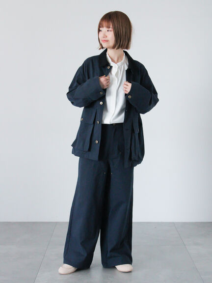 ワークストレートパンツ《2025spring catalog item》（オフホワイト/ベージュ/ネイビー）｜Lugnoncure（ルノンキュール）通販
