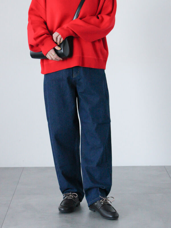 デニムストレートパンツ《2025spring catalog item》（ネイビー）｜Lugnoncure（ルノンキュール）通販