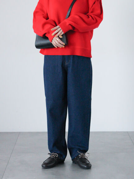 デニムストレートパンツ《2025spring catalog item》（ブラック/ブルー/ネイビー）｜Lugnoncure（ルノンキュール）通販