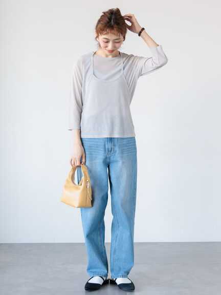 デニムストレートパンツ《2025spring catalog item》（ブラック/ブルー/ネイビー）｜Lugnoncure（ルノンキュール）通販