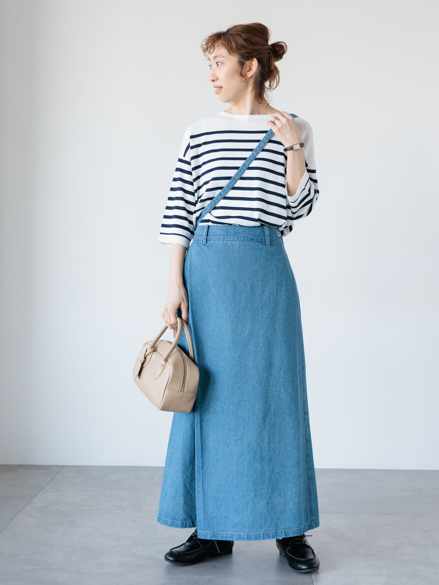 セール】 ラップ風デニムスカート《2025spring catalog item
