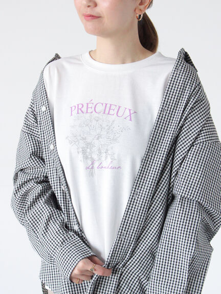アソート柄プリントTシャツ（オフホワイト/チャコールグレー/イエロー）｜Lugnoncure（ルノンキュール）通販