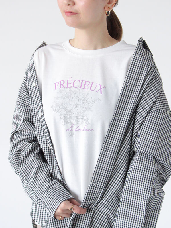セール】 アソート柄プリントTシャツ（オフホワイト