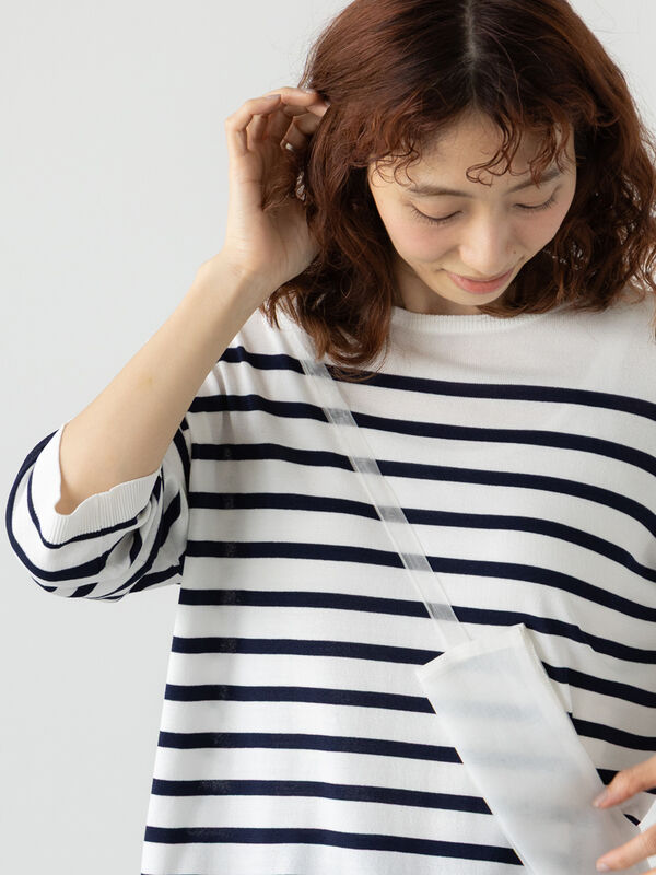 cygne☆ボーダートップス LuC cygne ボーダートップス Luc