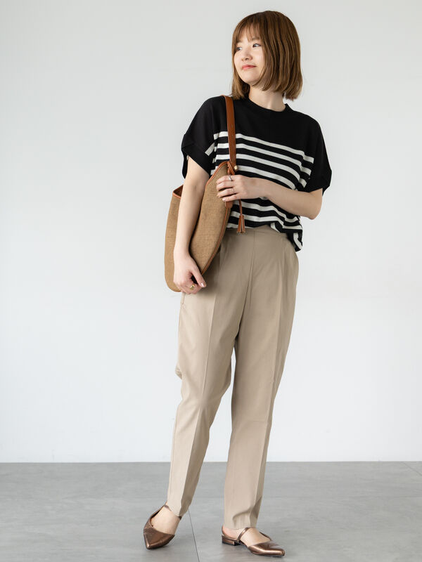 【ÄYUMI】maison de dolce. トゥインクルニット 名品ニット復刻】ストローヤーン片畦2WAYニット（ニット