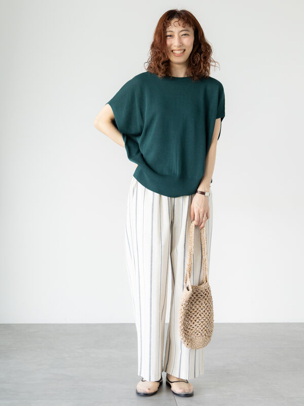 美品♡近年♡ルネ レース ボリュームスリーブ ニット ホワイト 34 ap retro ニット セーター ボリュームスリーブゆるニットプル