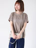 ピグメント加工グリッタープリントTシャツ（チャコールグレー/モカ/ブルー）｜Lugnoncure（ルノンキュール）通販