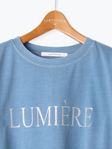 ピグメント加工グリッタープリントTシャツ（チャコールグレー/モカ/ブルー）｜Lugnoncure（ルノンキュール）通販