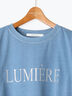ピグメント加工グリッタープリントTシャツ（チャコールグレー/モカ/ブルー）｜Lugnoncure（ルノンキュール）通販