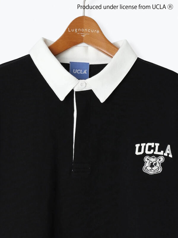 セール】 【UCLA】刺繍入り半袖ラガーシャツ（オフホワイト