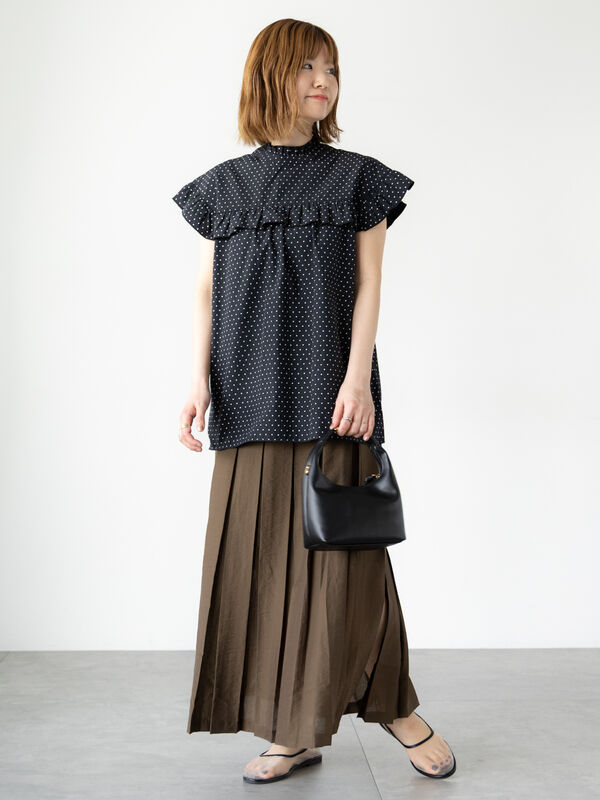 専用ページ nelliy.】フリルシャーリングブラウス[品番：GERW0010991