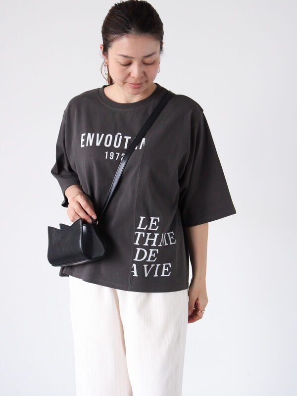 tシャツ リメイク風 プリント Tシャツ レディース Lugnoncure tシャツ リメイク風プリントTシャツ レディース