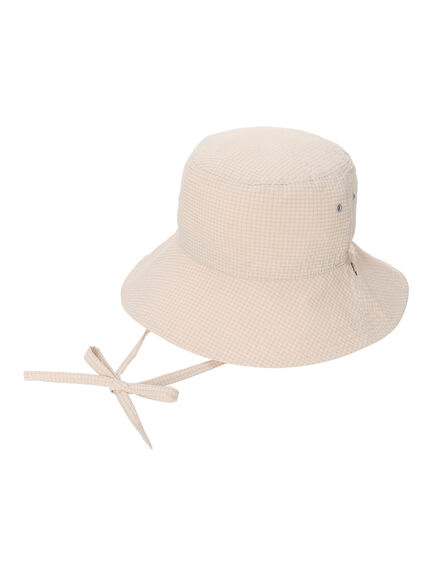 サッカー地リボン付きバケットハット《2025summer catalog item》（ブラック/ベージュ/ブルー）｜Lugnoncure（ルノンキュール）通販