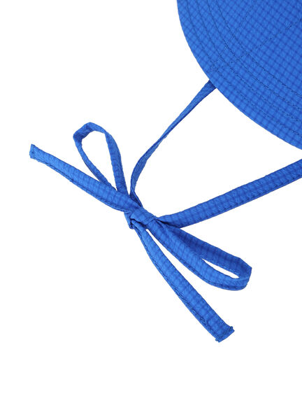 サッカー地リボン付きバケットハット《2025summer catalog item》（ブラック/ベージュ/ブルー）｜Lugnoncure（ルノンキュール）通販