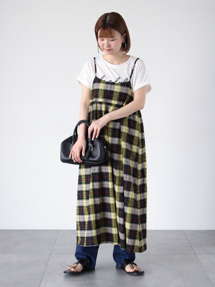 フロント刺繍Tシャツ（オフホワイト/ブラック/ピンク）｜Lugnoncure（ルノンキュール）通販