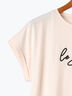 フロント刺繍Tシャツ（オフホワイト/ブラック/ピンク）｜Lugnoncure（ルノンキュール）通販