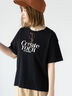 メガネ刺繍プリントTシャツ（ブラック）｜Lugnoncure（ルノンキュール）通販