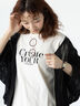 メガネ刺繍プリントTシャツ（キナリ）｜Lugnoncure（ルノンキュール）通販