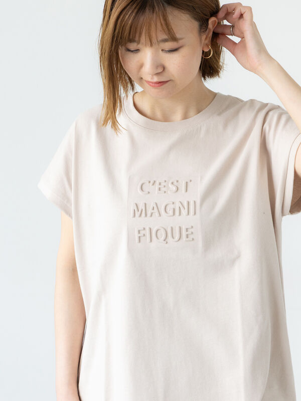 エンボスロゴTシャツ（ベージュ）｜Lugnoncure（ルノンキュール）通販
