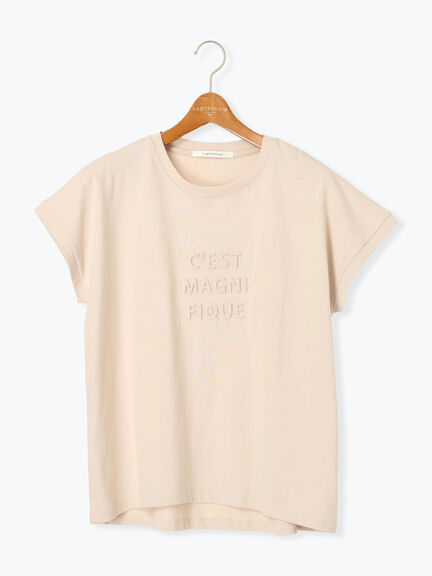 エンボスロゴTシャツ（オフホワイト/ブラック/ベージュ/ブルー）｜Lugnoncure（ルノンキュール）通販