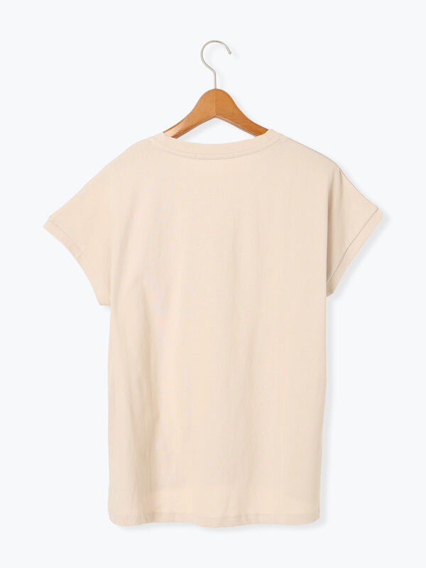 期間限定】 エンボスロゴTシャツ（オフホワイト/ブラック