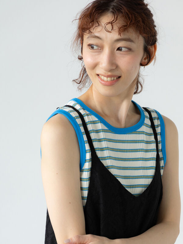 マルチボーダータンクトップ《2025summer catalog item》（ブルー）｜Lugnoncure（ルノンキュール）通販